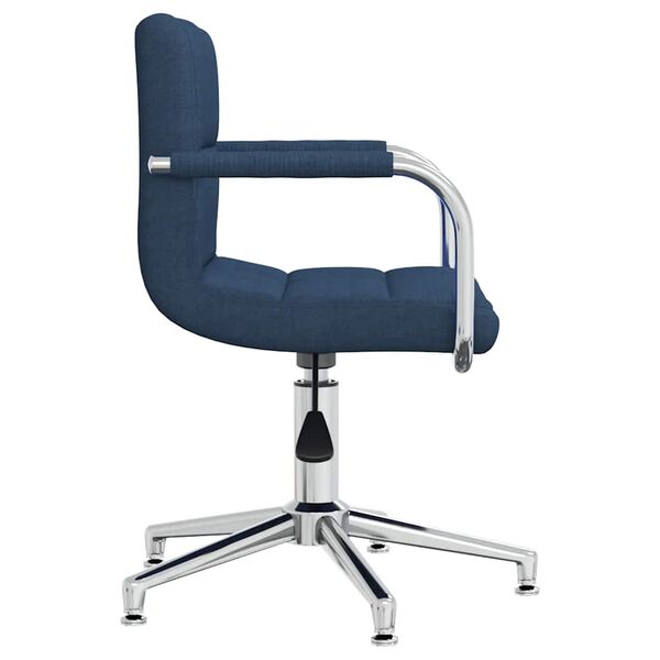 vidaXL Silla de oficina giratoria de tela azul
