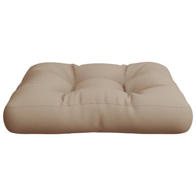vidaXL Cojín para sofá depalets de tela gris taupé 50x50x12 cm