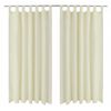 vidaXL 2 cortinas micro-satinadas con trabillas 140 x 245 cm