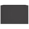 vidaXL Jardinera acero negro 62x47x46 cm