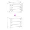 vidaXL Aparador de acero laminado en frío blanco 68x39x58,5 cm