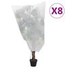 vidaXL Cubiertas para plantas con cord&oacute;n 8 uds 70 g/m&sup2; 0,8x0,8 m