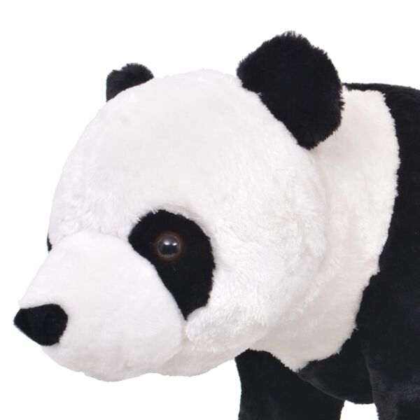 vidaXL Oso panda de peluche de pie negro y blanco XXL