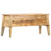 vidaXL Caja de almacenaje de madera maciza de mango 99x35x48 cm