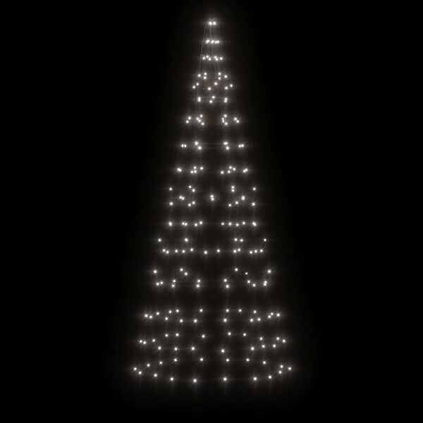 vidaXL &Aacute;rbol de Navidad en asta de bandera 200 LED blanco fr&iacute;o 180 cm