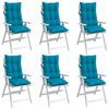 vidaXL Cojines de silla con respaldo alto 6 uds tela Oxford azul claro