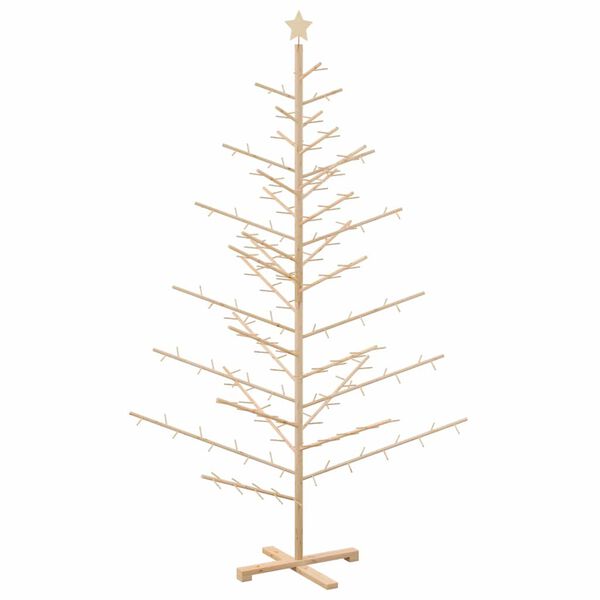 vidaXL Árbol de Navidad de madera Natural 210 cm Madera maciza de pino