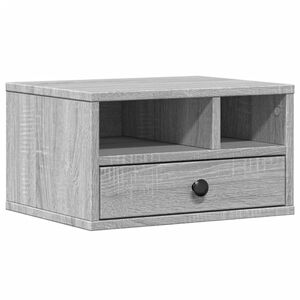 vidaXL Soporte impresora madera ingenier&iacute;a gris Sonoma 40x32x22,5 cm