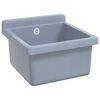 vidaXL Fregadero lavabo de pared resina gris 40x40x24 cm