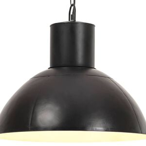 vidaXL L&aacute;mpara colgante redonda negra 25 W 48 cm E27