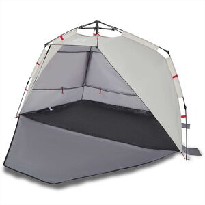 vidaXL Tienda de playa 3 personas impermeable apertura r&aacute;pida gris