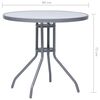 vidaXL Set de comedor para jardín 5 piezas aluminio y textilene plata