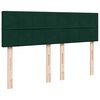 vidaXL Cama box spring con colch&oacute;n terciopelo verde oscuro 140x190 cm