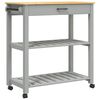 vidaXL Carrito de cocina MONZA madera maciza de pino 84x40x88,5 cm