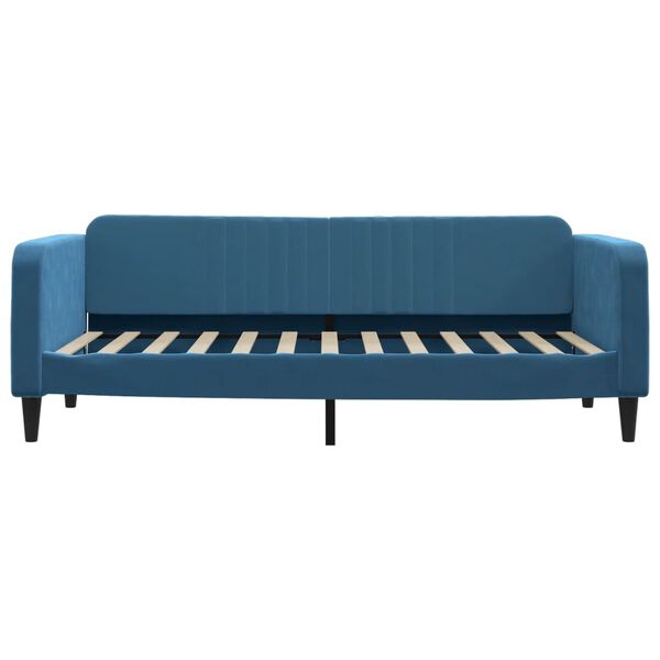 vidaXL Sof&aacute; cama sin colch&oacute;n terciopelo azul 90x200 cm