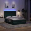 vidaXL Estructura cama otomana colchones terciopelo verde oscuro