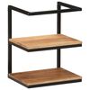 vidaXL Estante de pared madera maciza de acacia y hierro 40x30x50 cm