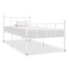 vidaXL Estructura de cama sin colch&oacute;n metal blanco 90x200 cm
