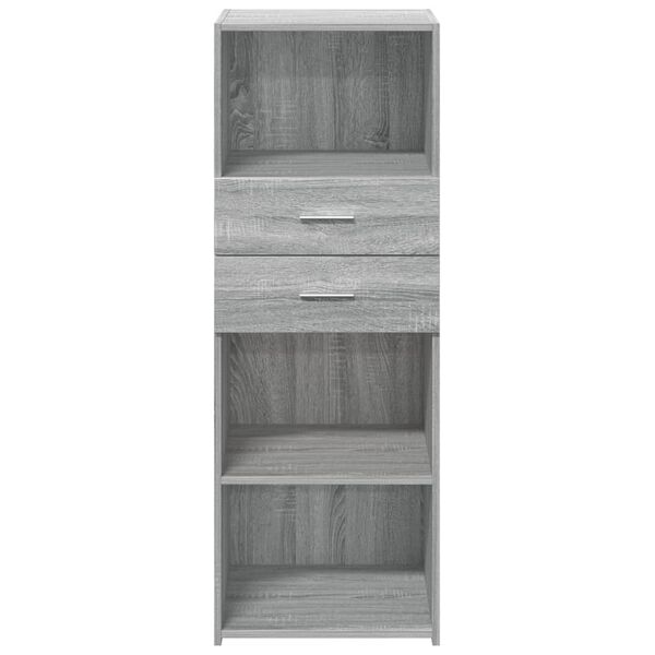 vidaXL Aparador alto madera de ingenier&iacute;a gris Sonoma 45x42,5x124 cm
