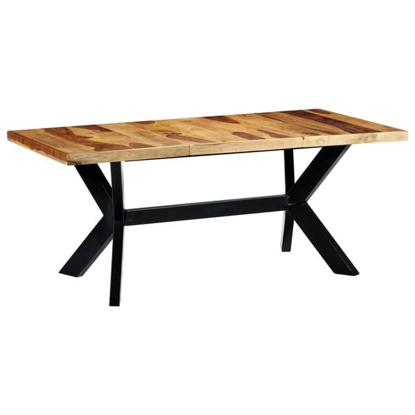 vidaXL Mesa de comedor madera maciza de acacia 180x90x75 cm