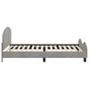 vidaXL Cama para niños con cabecero Gris Claro 80 x 200 cm Terciopelo