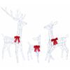 vidaXL Familia de renos de Navidad con LED 700 LED Blanco fr&iacute;o