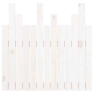 vidaXL Cabecero de cama pared madera maciza pino blanco 82,5x3x80 cm