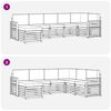 vidaXL Conjunto de Sof&aacute; Seccional con coj&iacute;n 7 pcs Gris Natural y Claro