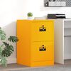 vidaXL Mueble archivador con caj&oacute;n Amarillo Mostaza 44 x 50 x 106.5 cm