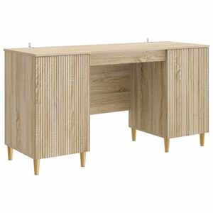 vidaXL Escritorio Roble Sonoma 142,5 x 50 x 75 cm Madera de Ingenier&iacute;a