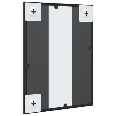 vidaXL Espejo de pared rectangular de hierro negro 30x40 cm