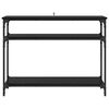 vidaXL Mesa Consola Roble Negro 100 x 29 x 75 cm Madera de ingenier&iacute;a