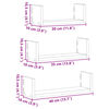 vidaXL Estante de pared 3 unidades madera de ingenier&iacute;a roble Sonoma