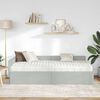 vidaXL Estructura de Cama Esquina con Colch&oacute;n Otro 2 pcs Gris claro