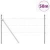 vidaXL Poste de Valla Plateado 50 x 0,4 m (malla de 36 mm) Acero