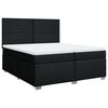 vidaXL Cama box spring con colch&oacute;n tela negro 200x200 cm