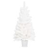 vidaXL Árbol artificial de Navidad con hojas realistas blanco 90 cm