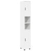 vidaXL Gabinete de Ba&ntilde;o 30 x 35 x 192 cm Madera de ingenier&iacute;a, Metal