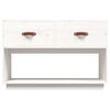 vidaXL Mueble para TV madera maciza de pino blanco 90x40x60 cm