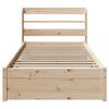 vidaXL Estructura de cama con cabecero madera maciza pino 75x190 cm