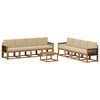 vidaXL Conjunto de sof&aacute;s de exterior con coj&iacute;n 7 pcs Natural