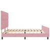 vidaXL Cama tipo Box Spring con cabecera Rosa 200 x 200 cm Terciopelo