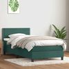 vidaXL Cama box spring con colch&oacute;n terciopelo verde oscuro 80x210 cm