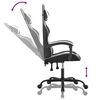 vidaXL Silla gaming cuero sintético negro y blanco