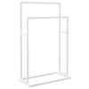 vidaXL Toallero de pie de hierro blanco 48x24x78,5 cm