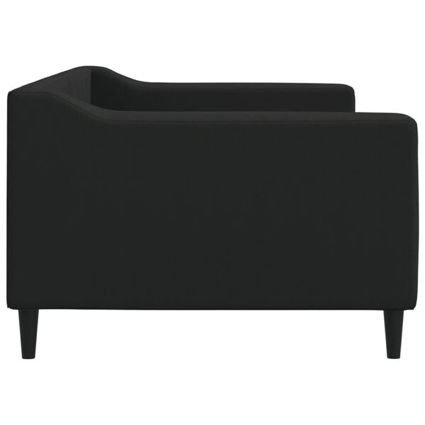 vidaXL Sof&aacute; cama sin colch&oacute;n tela negro 90x200 cm
