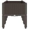 vidaXL Jardinera con patas PP marrón 120x40x42 cm