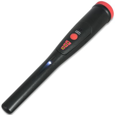 vidaXL Detector de metales de puntero negro y rojo