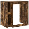 vidaXL Armario para lavadora con puerta Roble ahumado 87 x 60 x 89 cm