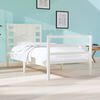vidaXL Estructura de cama sin colchón madera maciza blanca 75x190 cm